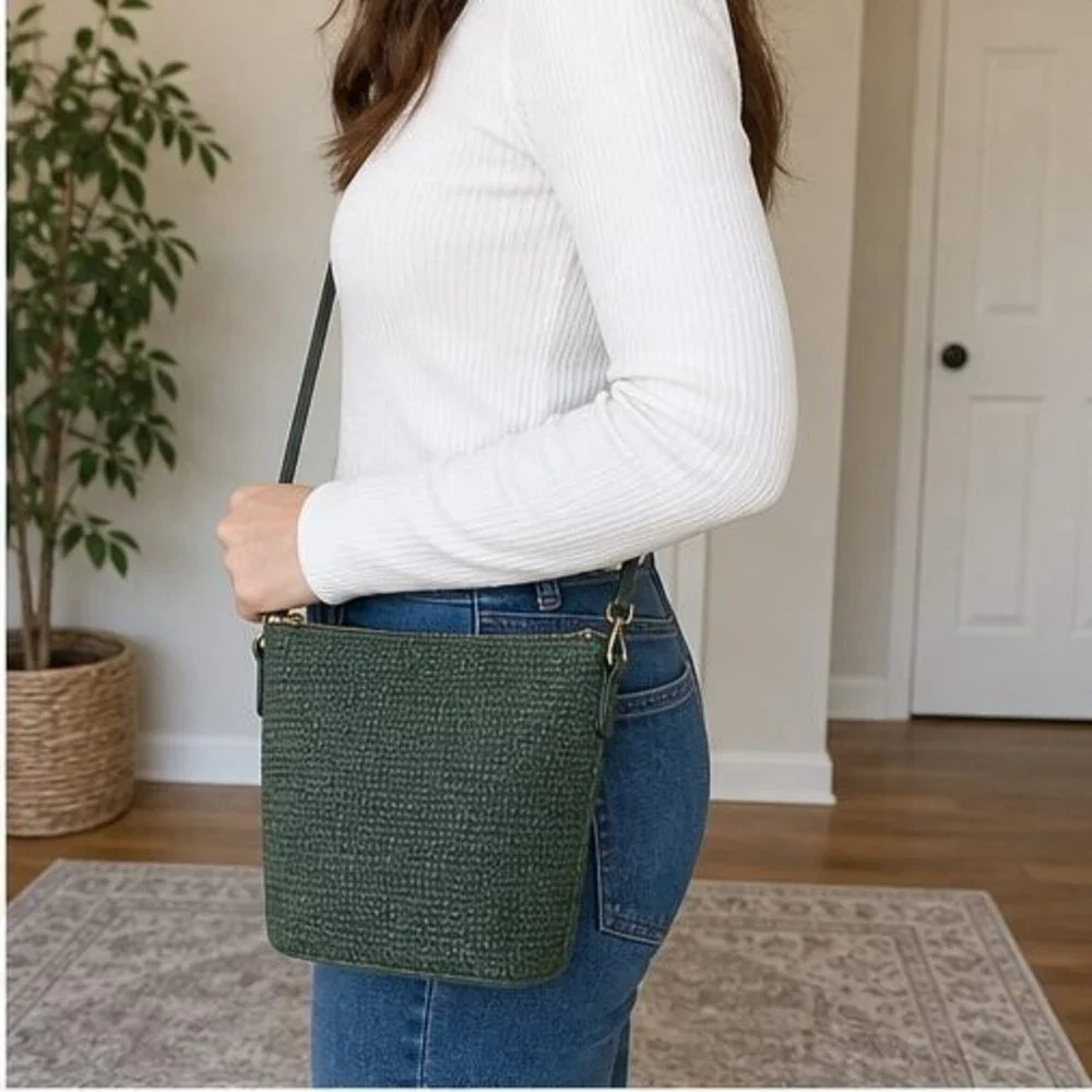 Ivory Saffiano Crossbody Bag